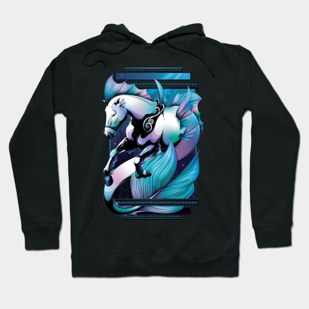 Hippocampus - Horse Mermaid Hoodie by redappletees